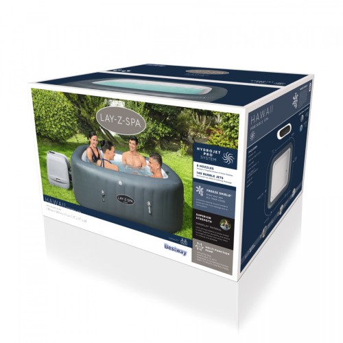 Hawaii Lay-Z-Spa HydroJet Pro Spa Nafukovací 6místný filtr čerpadla BESTWAY CHEMCONNECT