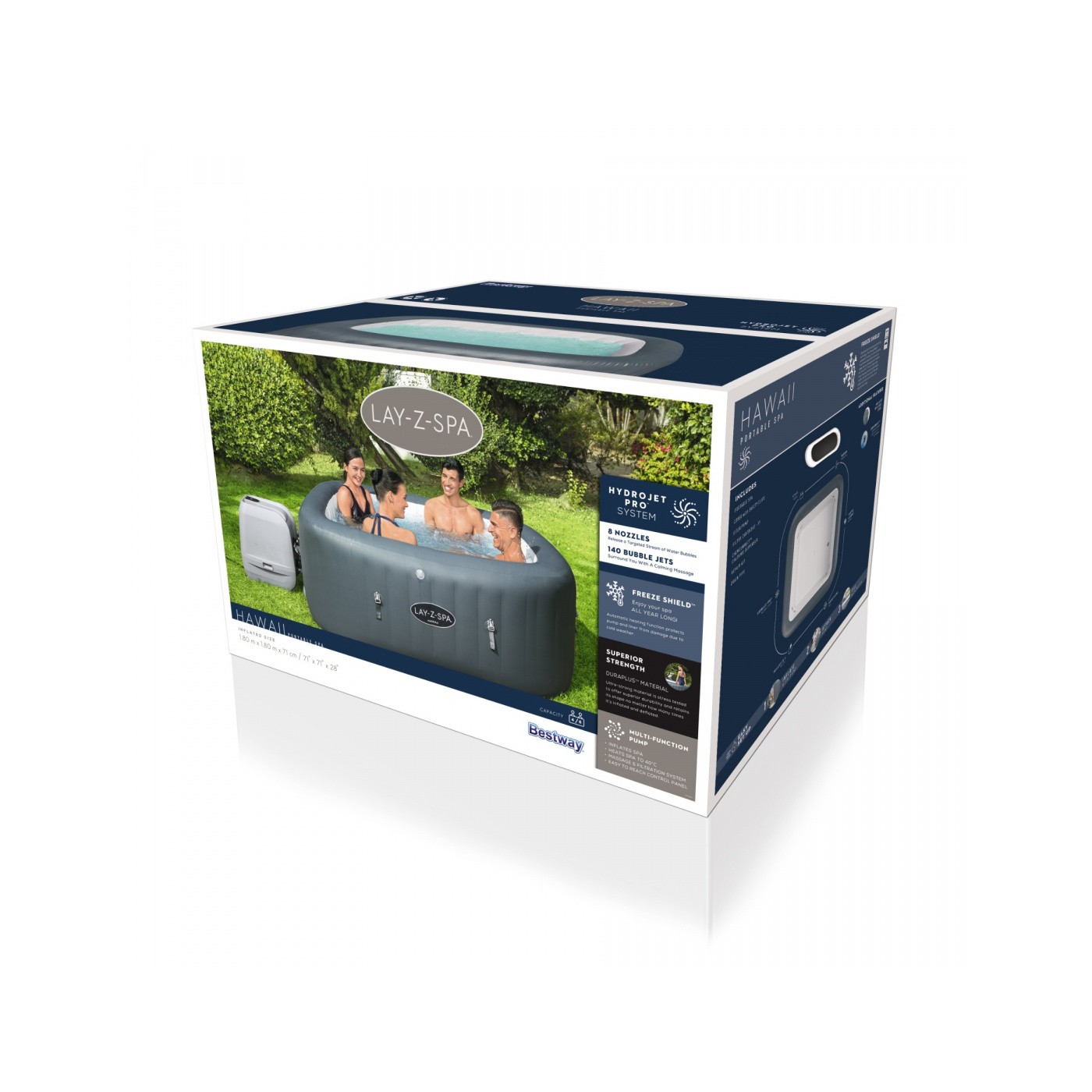 Hawaii Lay-Z-Spa HydroJet Pro Spa Nafukovací 6místný filtr čerpadla BESTWAY CHEMCONNECT