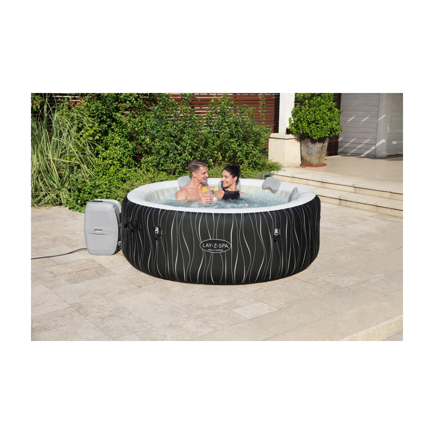 Hollywood Lay-Z-Spa AirJet Home Spa BESTWAY 6místný + LED + 4 polštáře