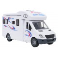 Bílý karavan se světly a zvukovou funkcí