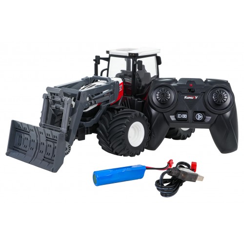 Dálkově ovládaný traktor s buldozerem