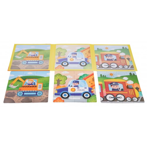 Magnetické puzzle Vozítka + Brožura