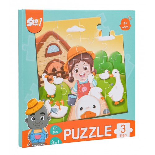 Magnetické puzzle Farma + kniha