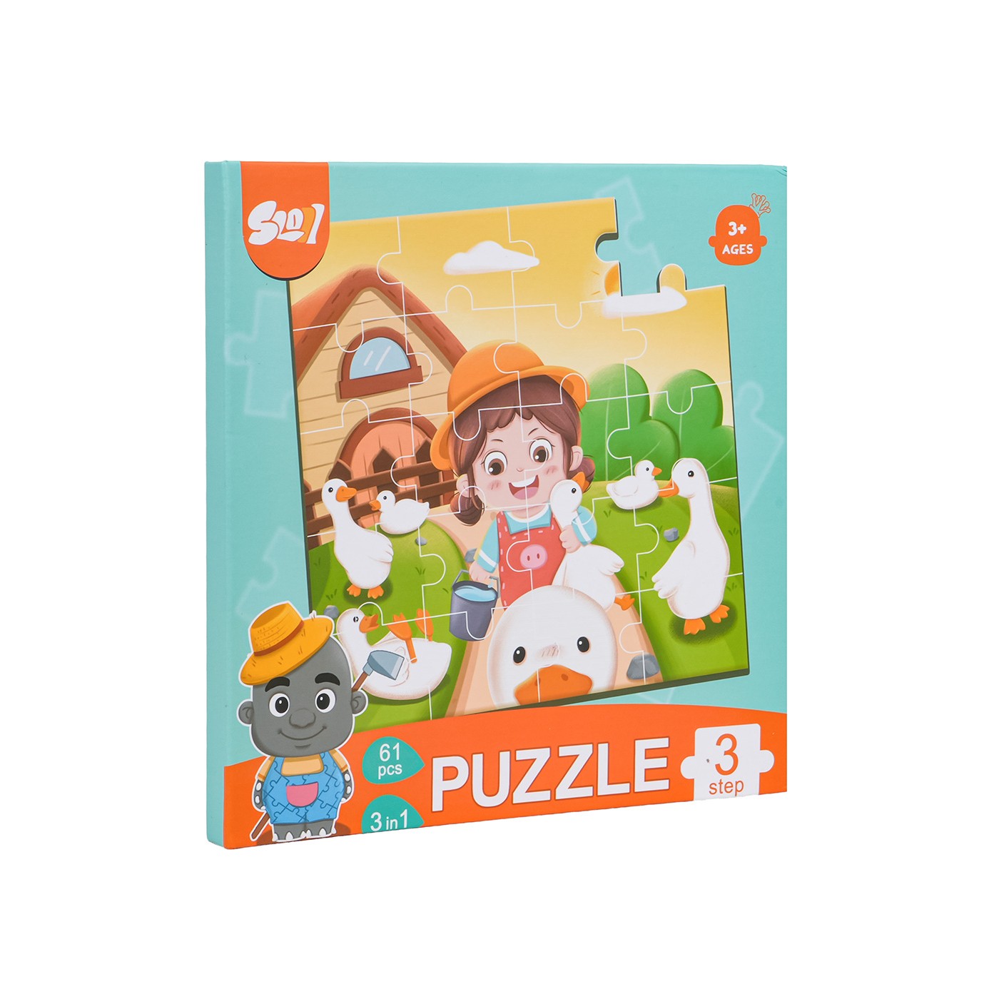 Magnetické puzzle Farma + kniha
