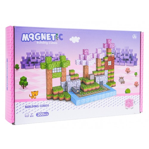 Sada magnetických kostek, bloků, 200 ks.