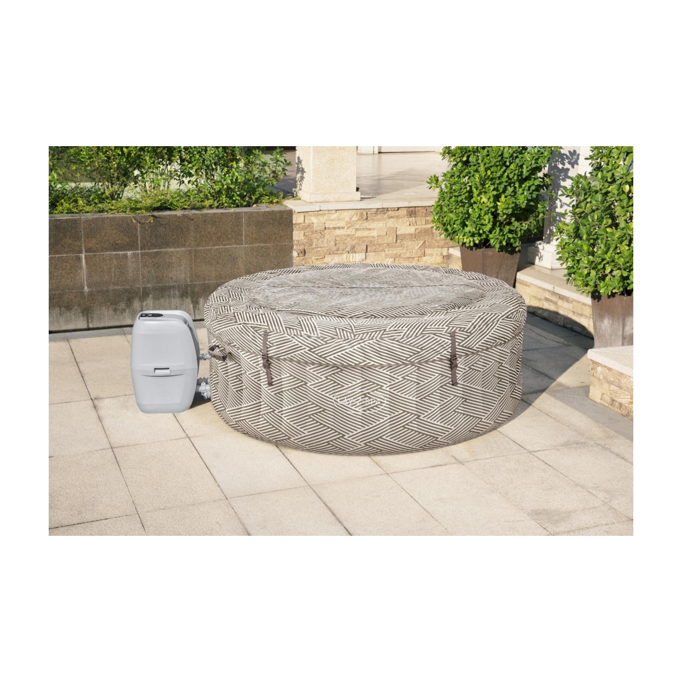 Madrid Lay-Z-Spa Jacuzzi pro zahradu BESTWAY 4-lůžkový + čerpadlo s filtrem + kryt