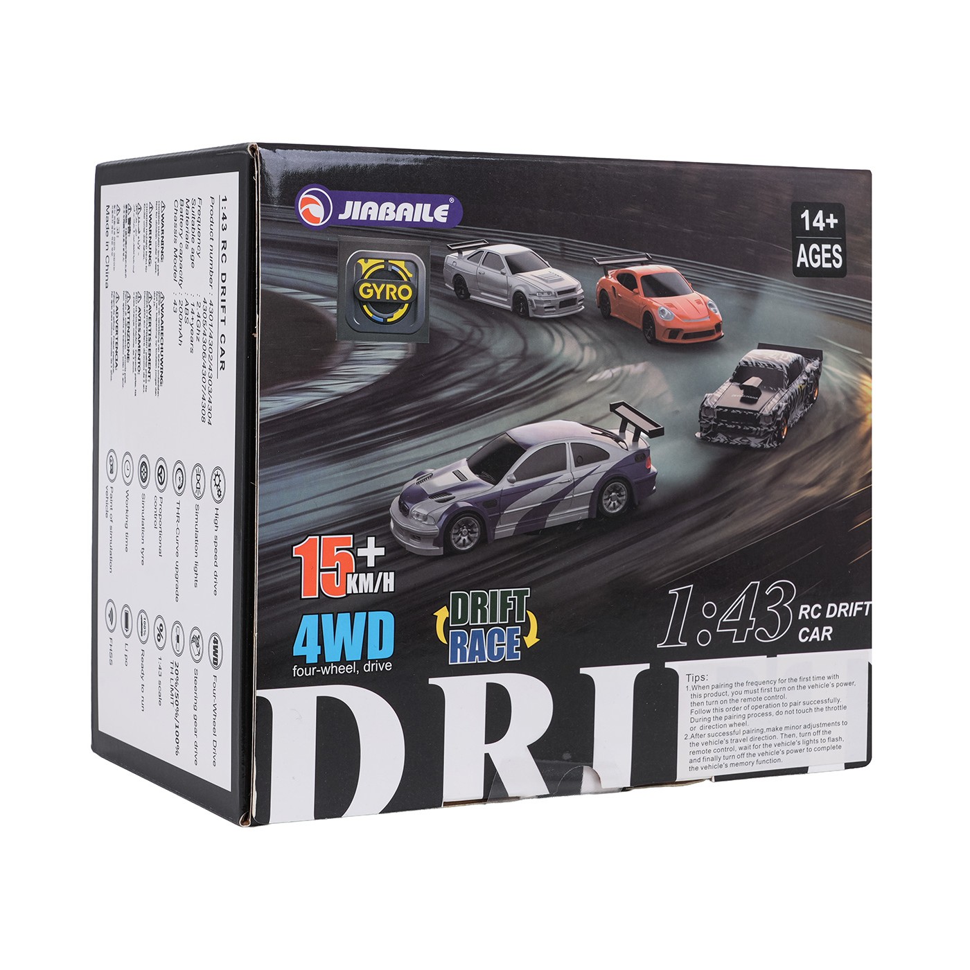 R/C Drift Car 1:43 Bílé + Příslušenství