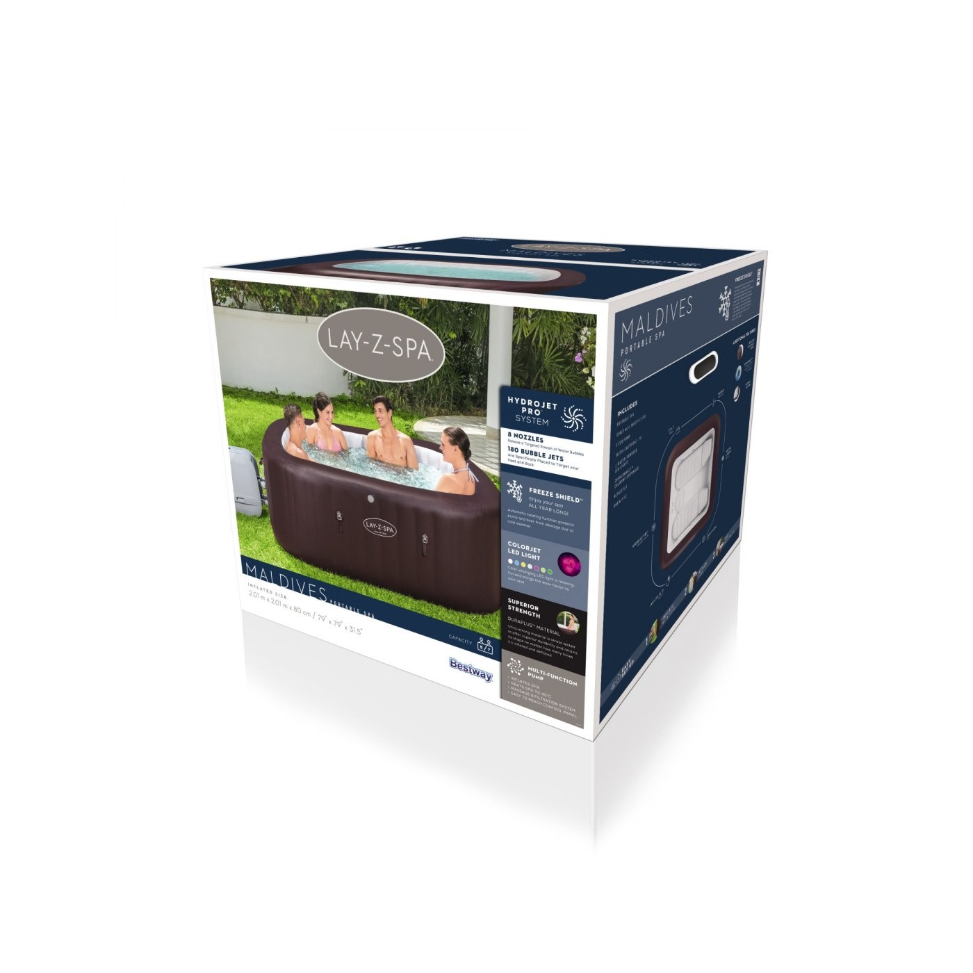 Maledivy Lay-Z-Spa HydroJet Pro Spa pro BESTWAY Garden 7 míst + LED + vestavěná sedadla
