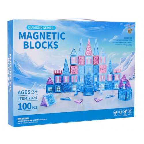 Sada magnetických bloků LED SNOW 100 ks.
