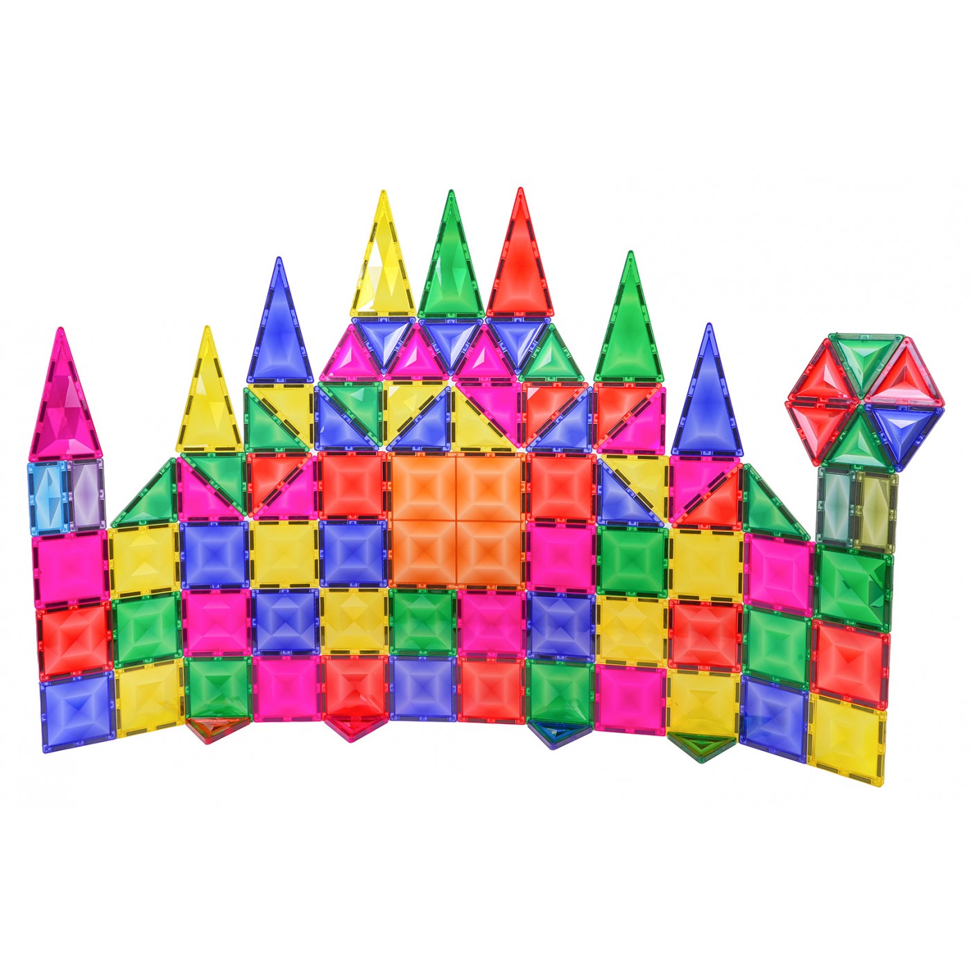 Sada 3D magnetických bloků 93 dílů.