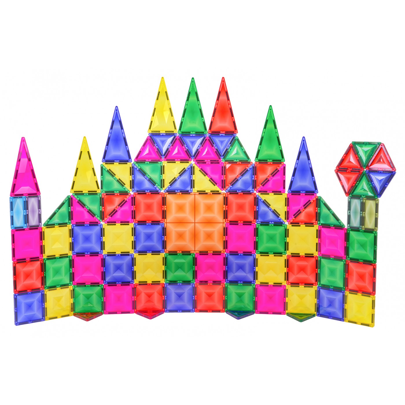 Sada 3D magnetických bloků 93 dílů.