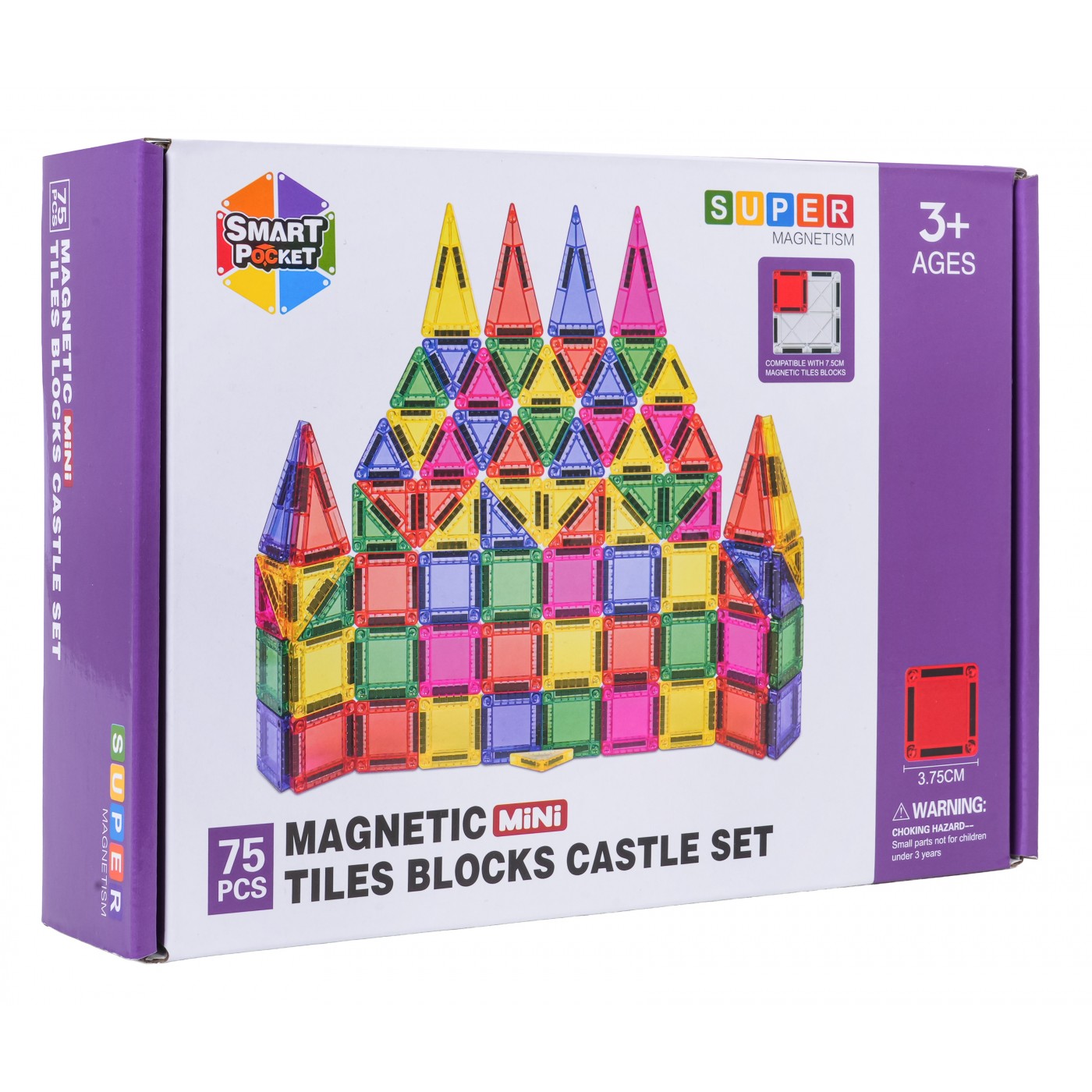 Sada barevných magnetických bloků 75 ks.