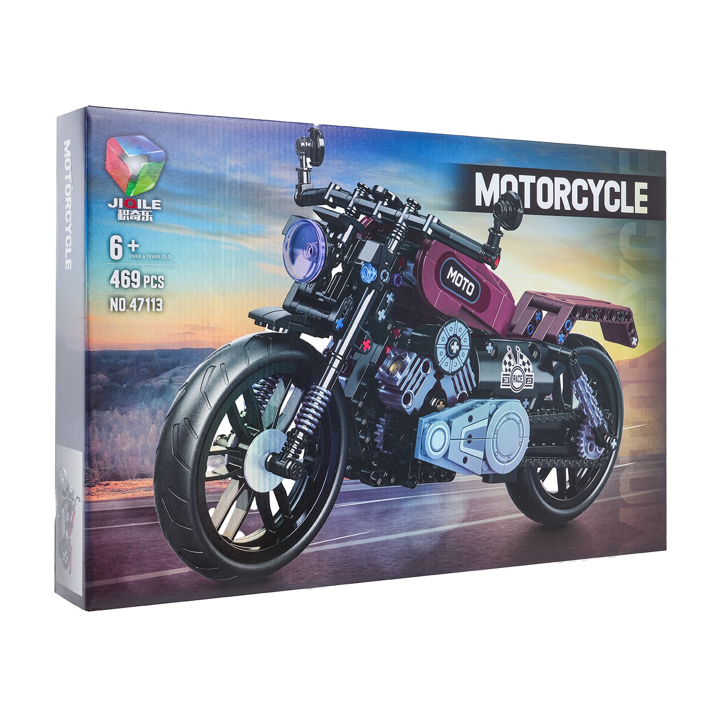 Sada stavebních kostek na motorku 469 ks.