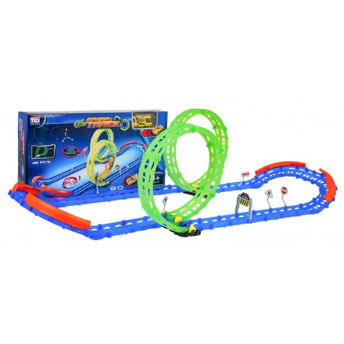 Závodní dráha Glow in the Dark 46ks.