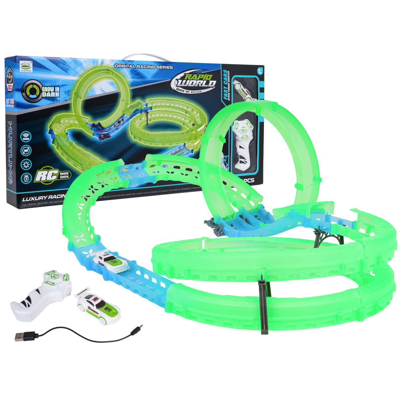 Závodní dráha Glow in the Dark 35ks.
