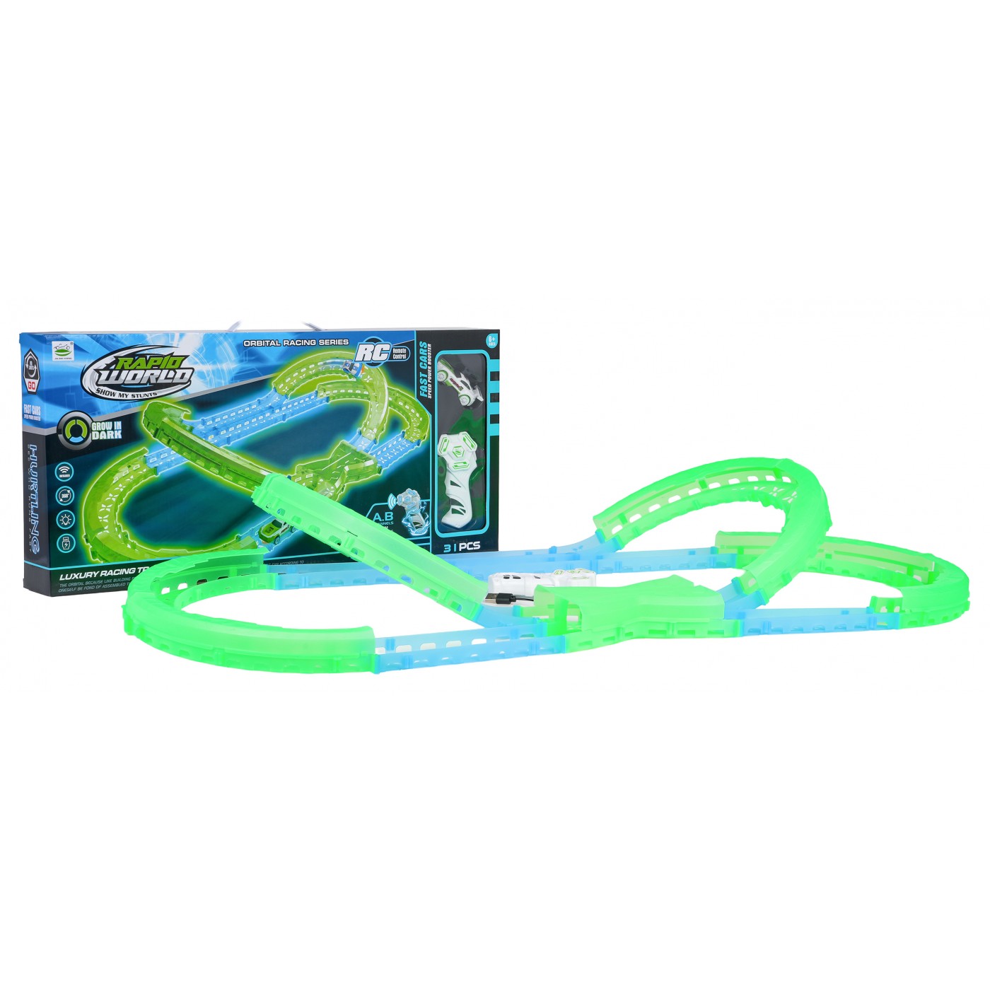 Závodní dráha Glow in the Dark 31ks