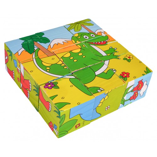 Dřevěné kostky pro nejmenší dinosaury - edice