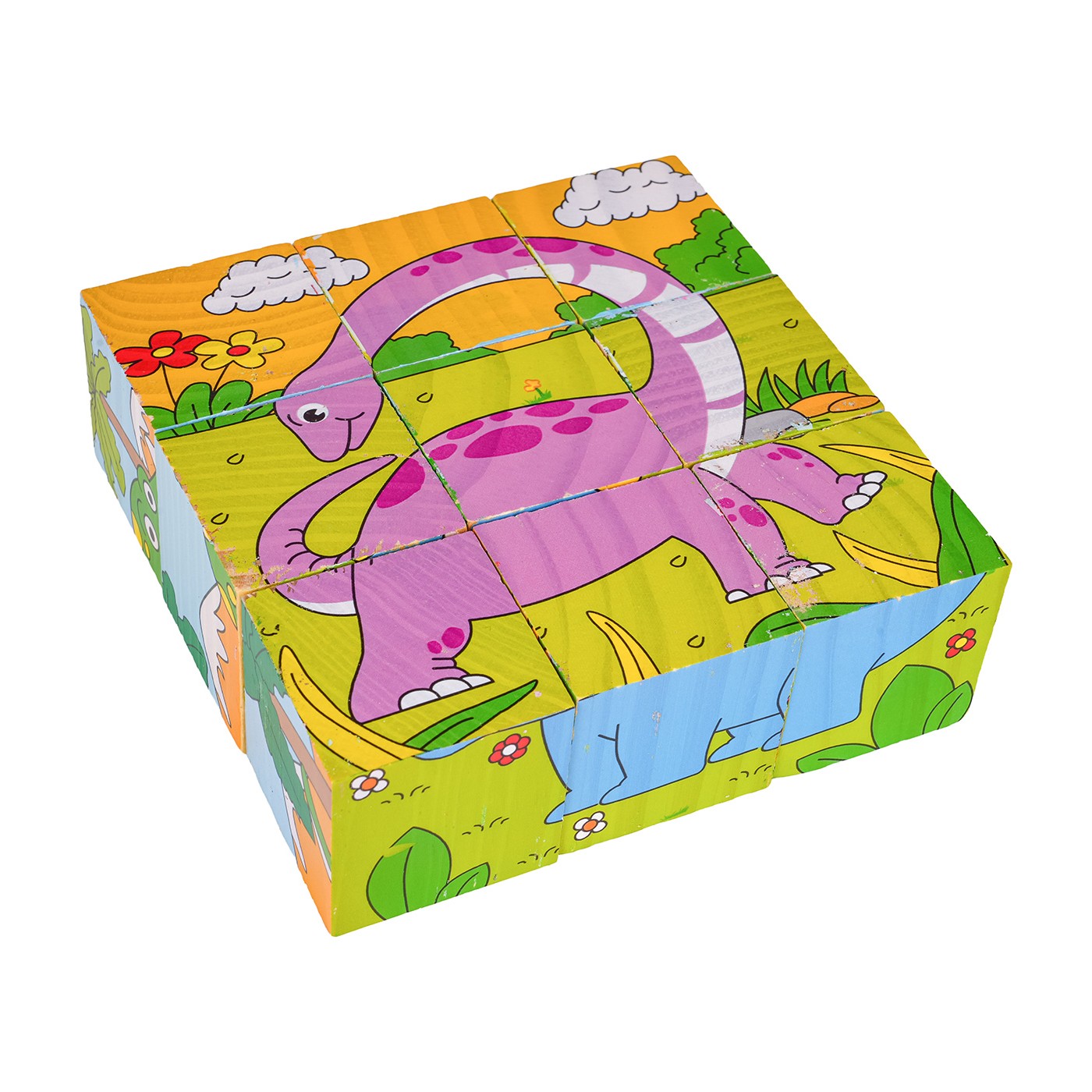 Dřevěné kostky pro nejmenší dinosaury - edice