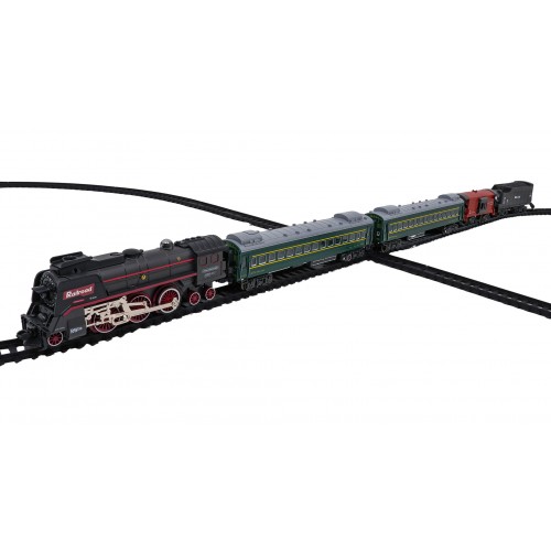 Retro vláček se světly, zvuky a funkcí kouře 216 cm
