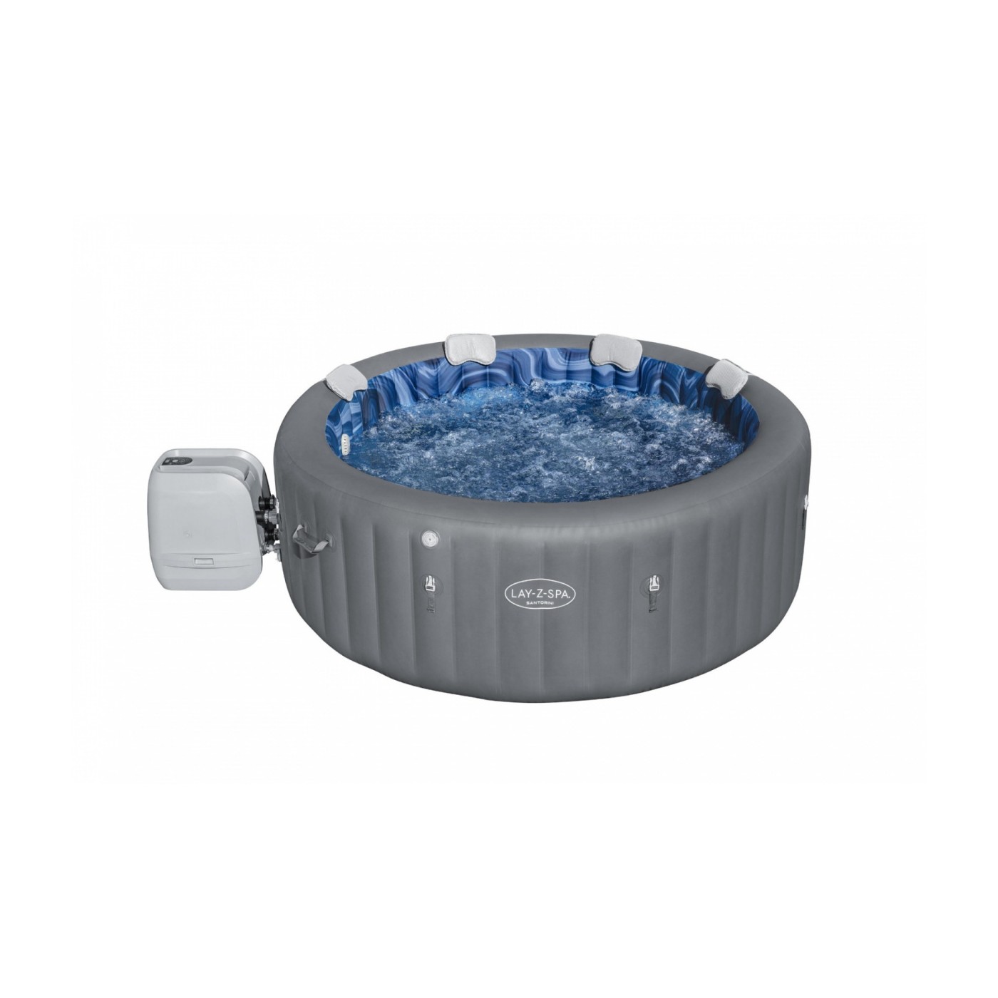 Santorini Lay-Z-Spa HydroJet Pro Garden Jacuzzi BESTWAY 7místné čerpadlo LED 5 polštářů