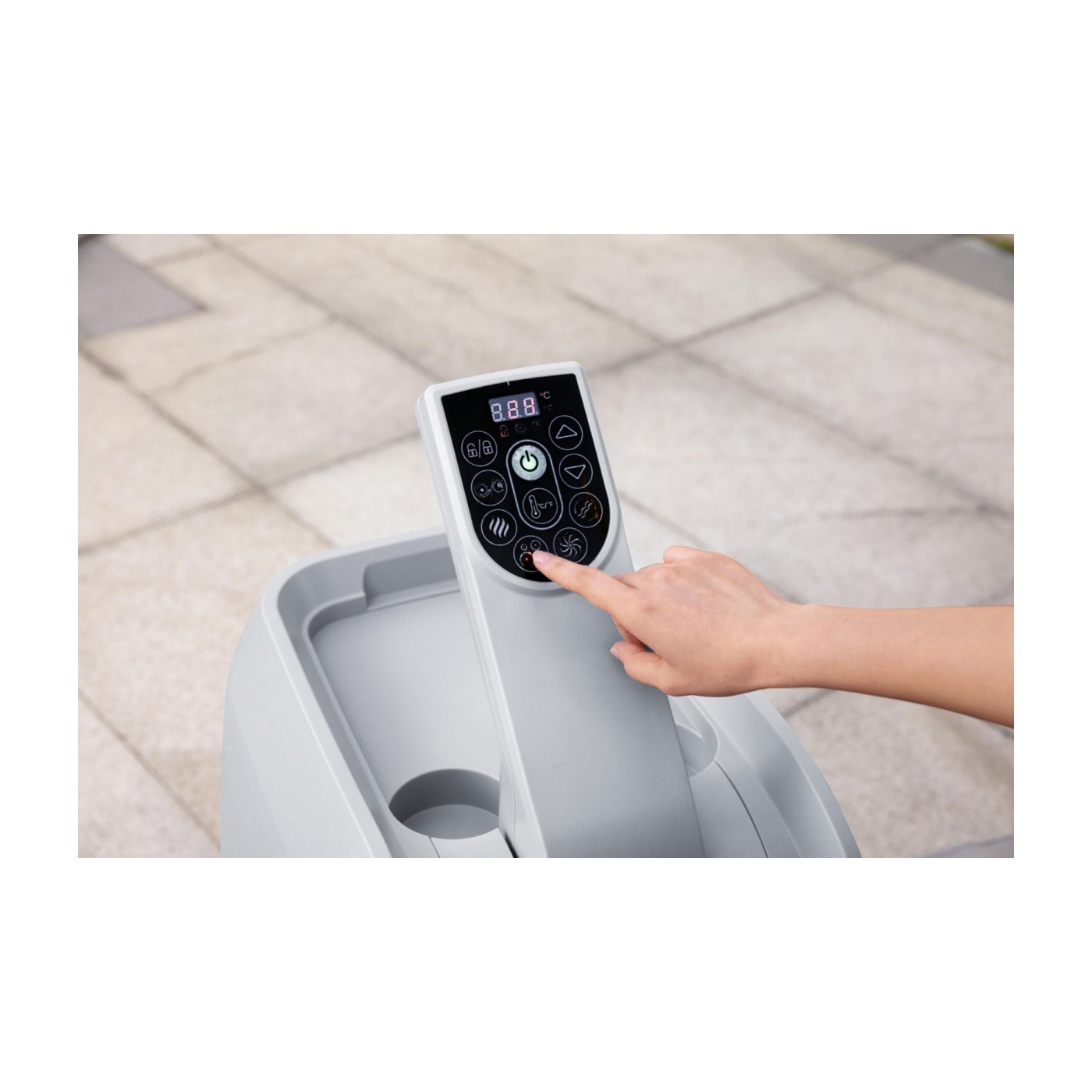 Santorini Lay-Z-Spa HydroJet Pro Garden Jacuzzi BESTWAY 7místné čerpadlo LED 5 polštářů
