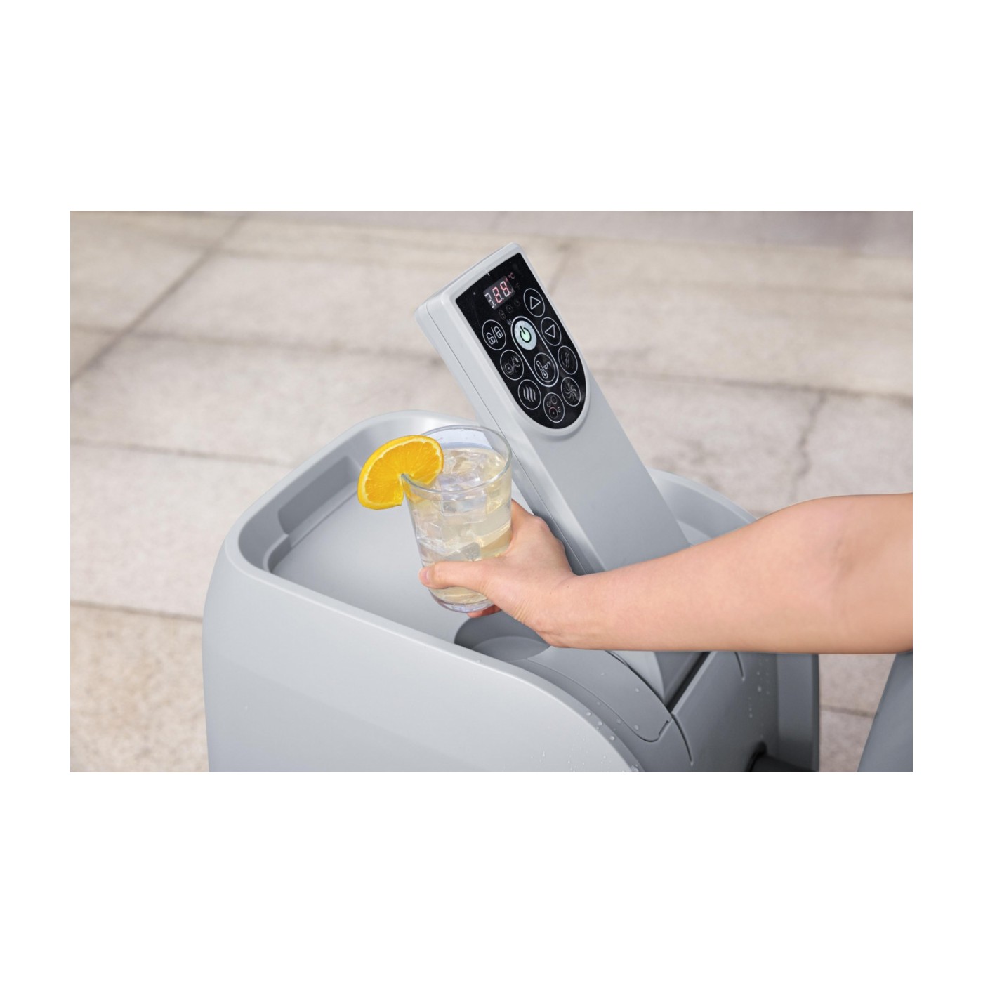 Santorini Lay-Z-Spa HydroJet Pro Garden Jacuzzi BESTWAY 7místné čerpadlo LED 5 polštářů