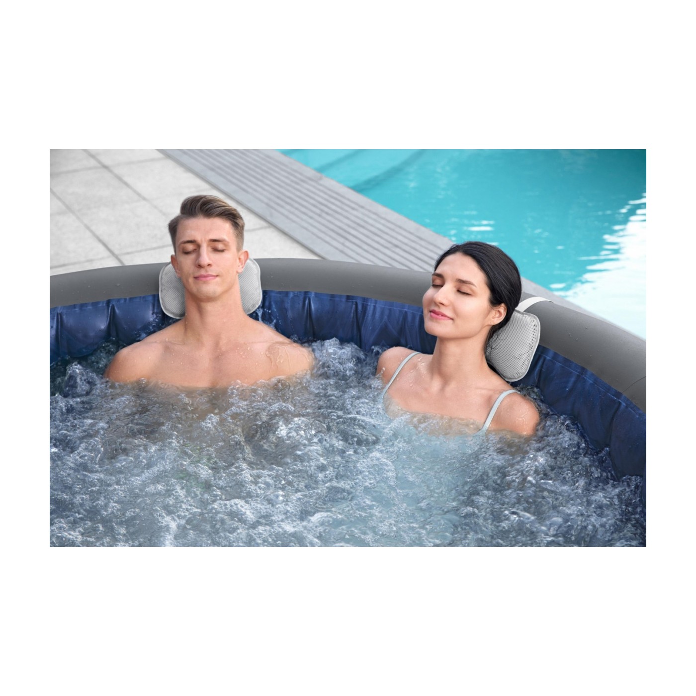 Santorini Lay-Z-Spa HydroJet Pro Garden Jacuzzi BESTWAY 7místné čerpadlo LED 5 polštářů