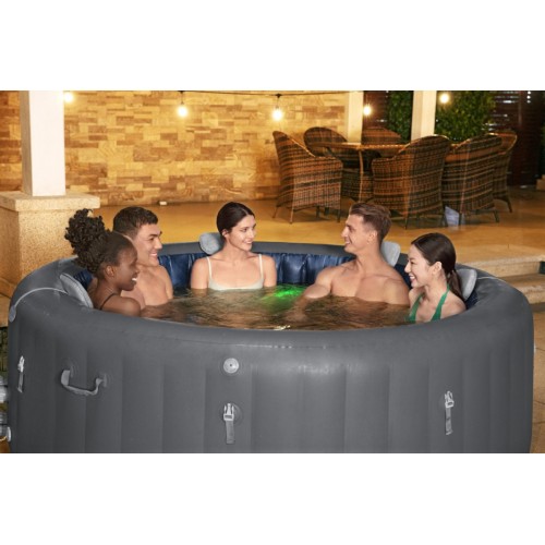 Santorini Lay-Z-Spa HydroJet Pro Garden Jacuzzi BESTWAY 7místné čerpadlo LED 5 polštářů