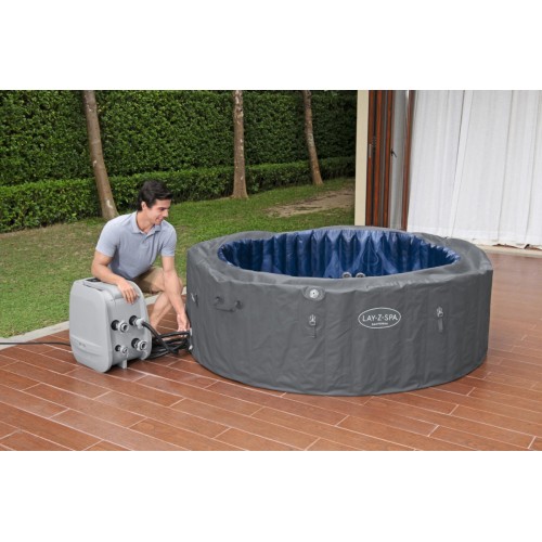 Santorini Lay-Z-Spa HydroJet Pro Garden Jacuzzi BESTWAY 7místné čerpadlo LED 5 polštářů