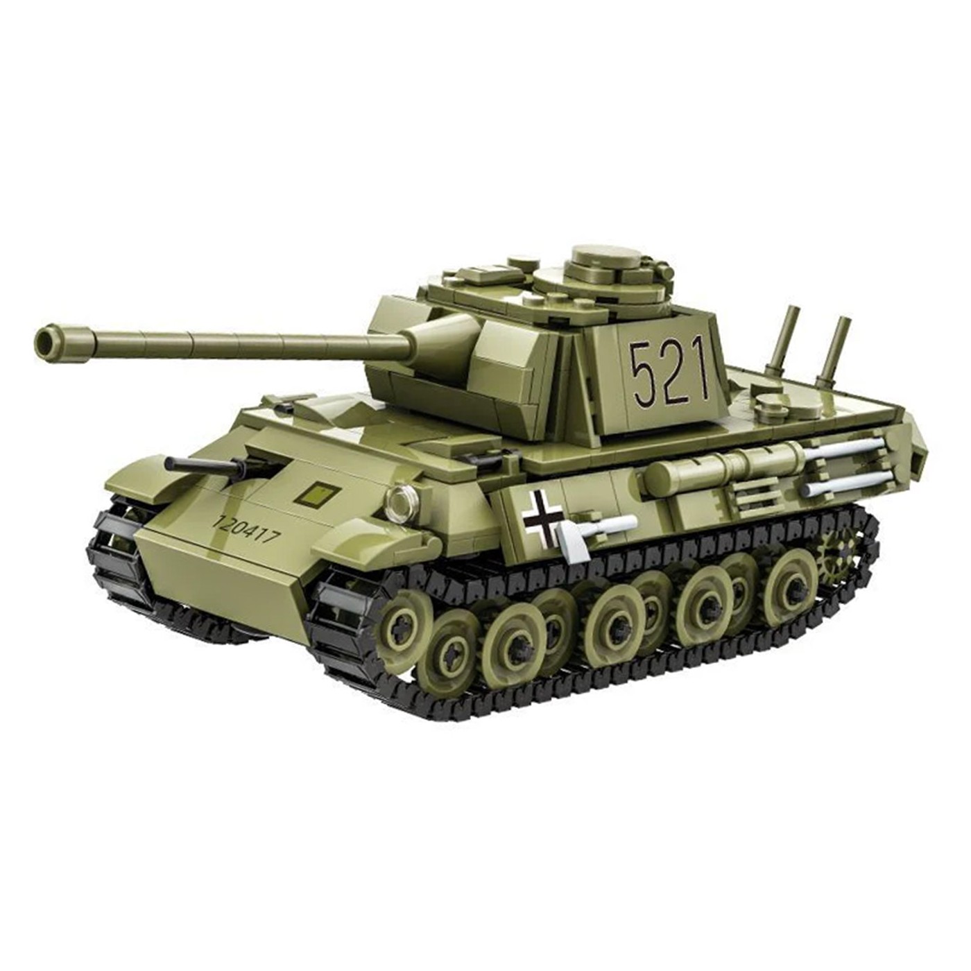Sada stavebních kostek Zelený tank, 638 dílků.