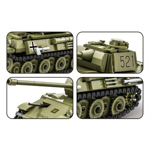 Sada stavebních kostek Zelený tank, 638 dílků.