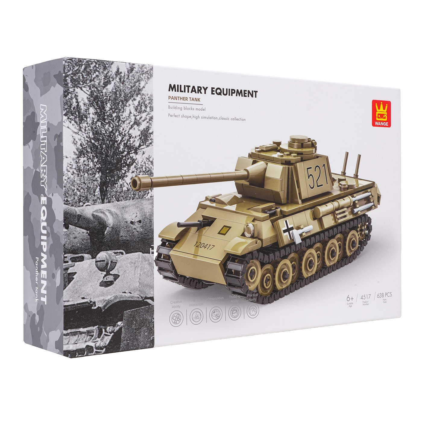 Sada stavebních kostek Zelený tank, 638 dílků.