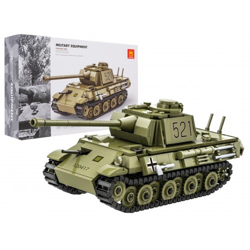 Sada stavebních kostek Zelený tank, 638 dílků.