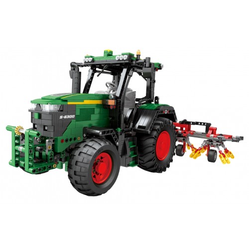 Sada stavebních kostek Zelený traktor + příslušenství 1828 dílků.