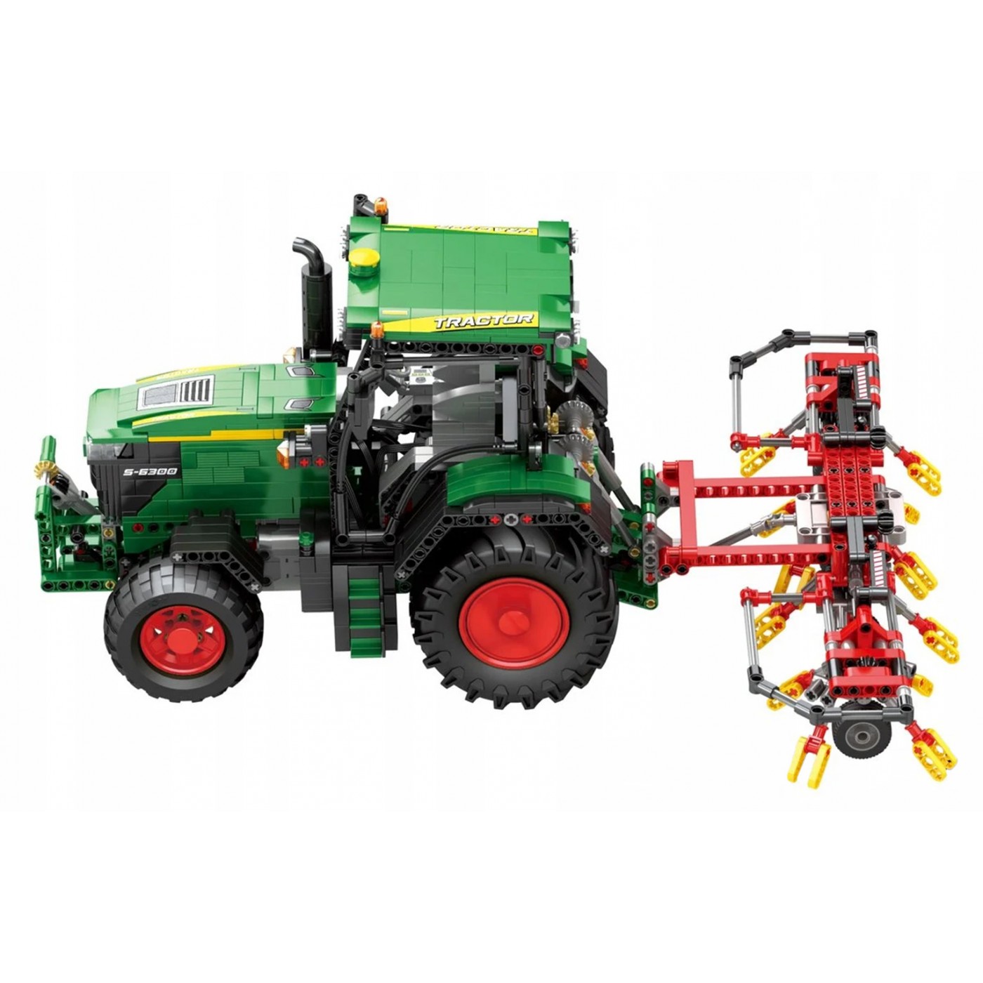 Sada stavebních kostek Zelený traktor + příslušenství 1828 dílků.