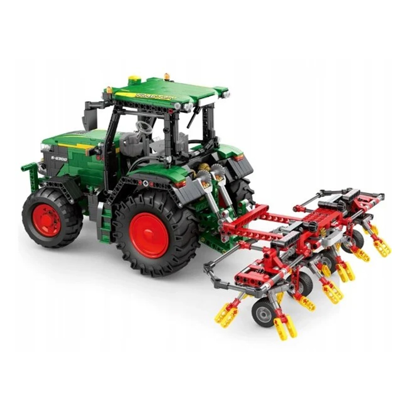 Sada stavebních kostek Zelený traktor + příslušenství 1828 dílků.