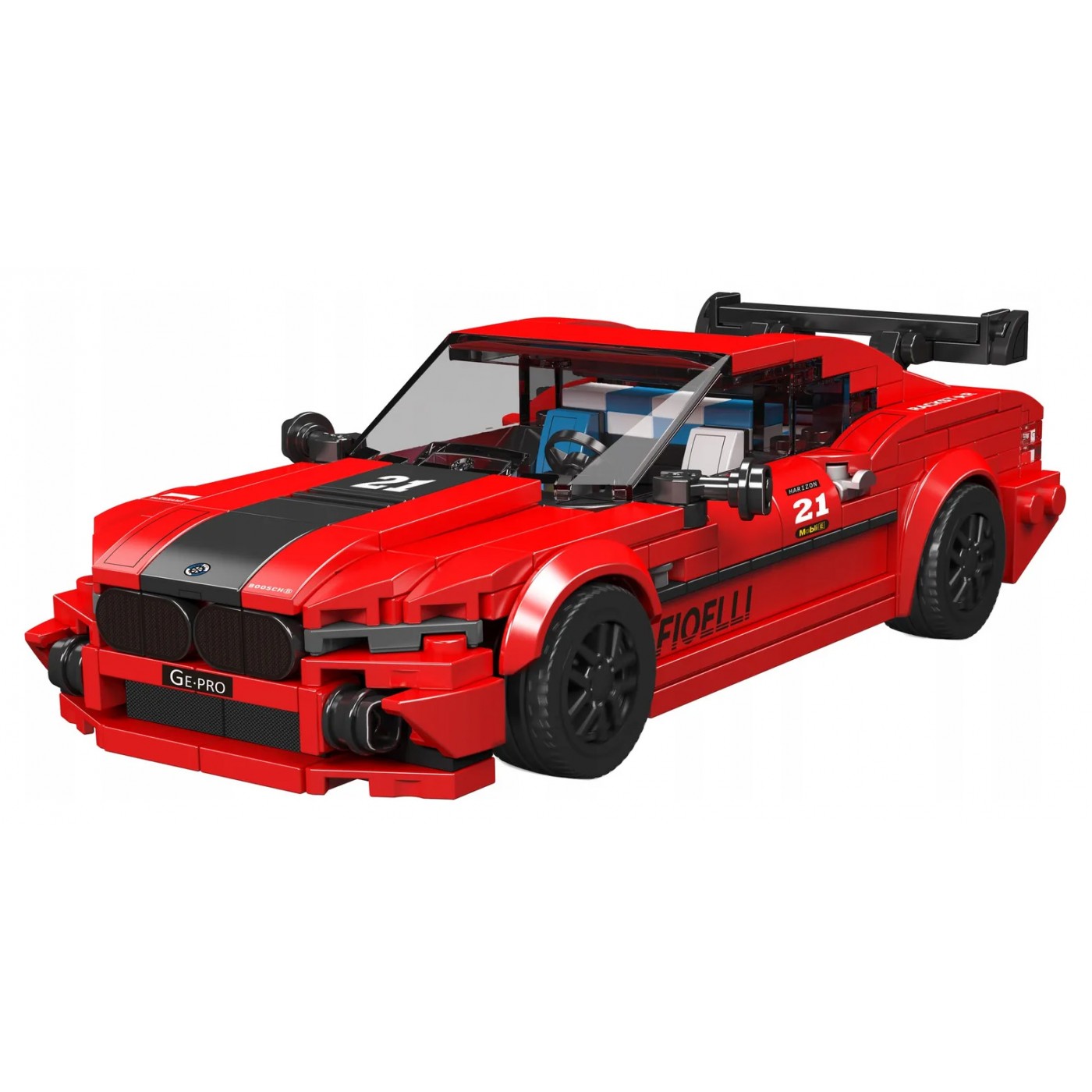 Sada sportovních vozidel, červená, 481 dílků.