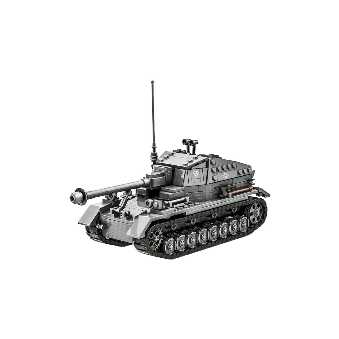 Sada stavebních kostek Šedý tank, 632 dílků.