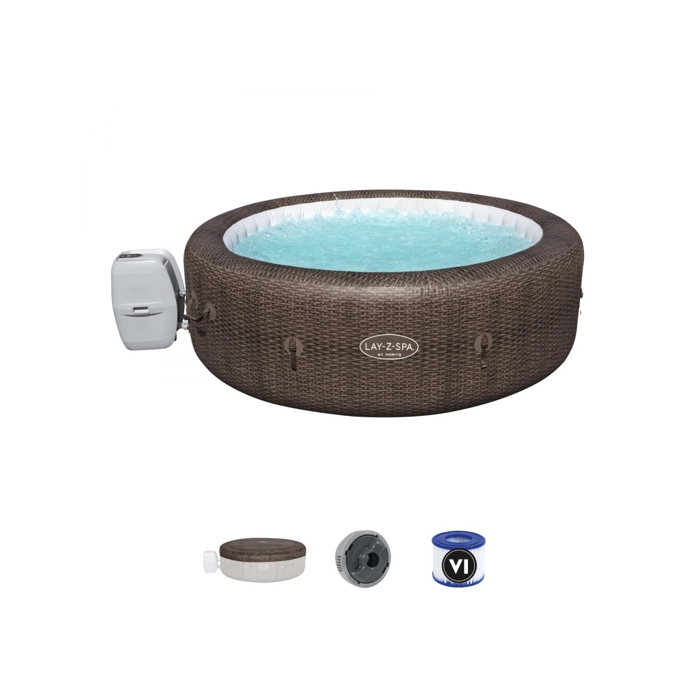 ST Moritz Lay-Z-Spa AirJet Jacuzzi Home BESTWAY 7místný filtr čerpadla