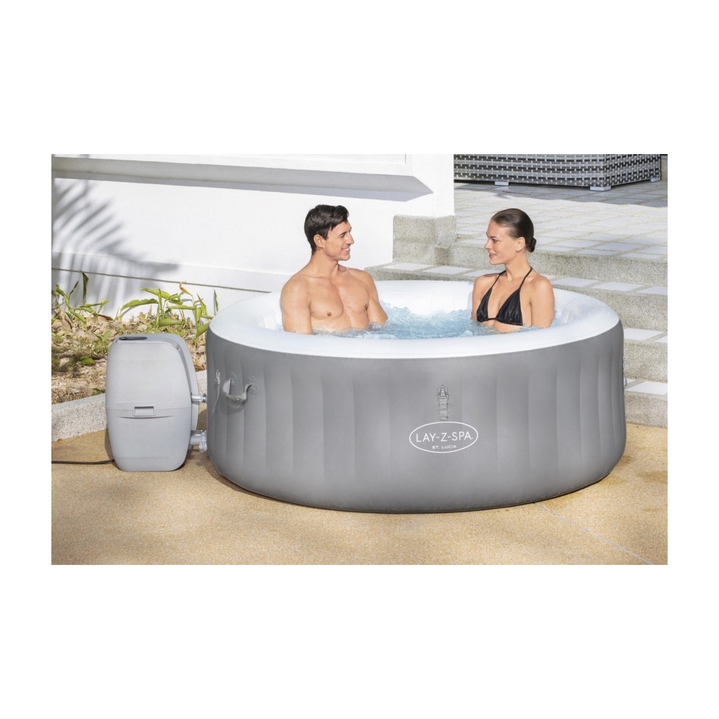 ST Lucia Lay-Z-Spa Jacuzzi Nafukovací 3místný kryt filtru čerpadla BESTWAY