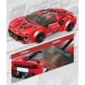 Sada stavebních bloků červené sportovní auto R/C