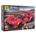Sada stavebních bloků červené sportovní auto R/C