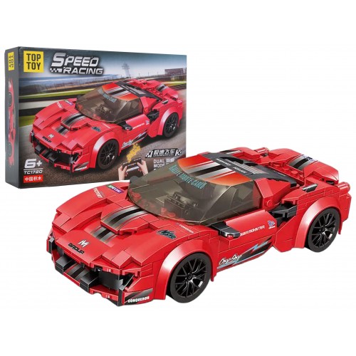 Sada stavebních bloků červené sportovní auto R/C
