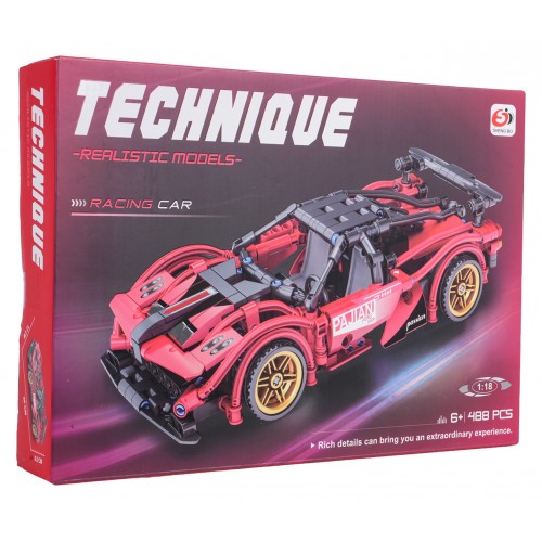 Sportovní auto červené bloky 482ks.