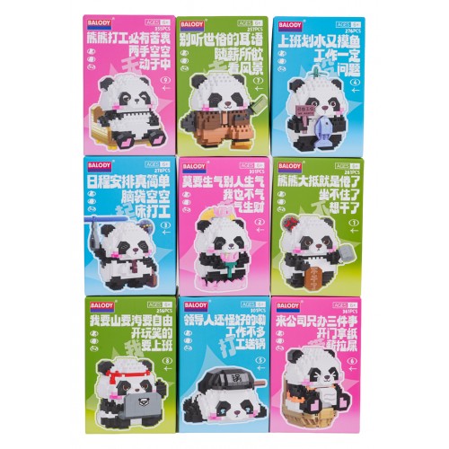 Sada 9 figurek MEGA Panda