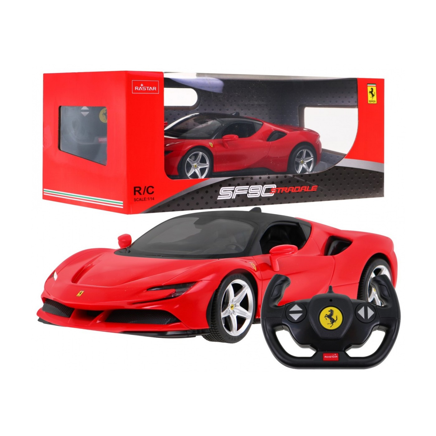 Ferrari SF90 Stradale RASTAR model 1:14 Dálkové ovládání auta + dálkové ovládání