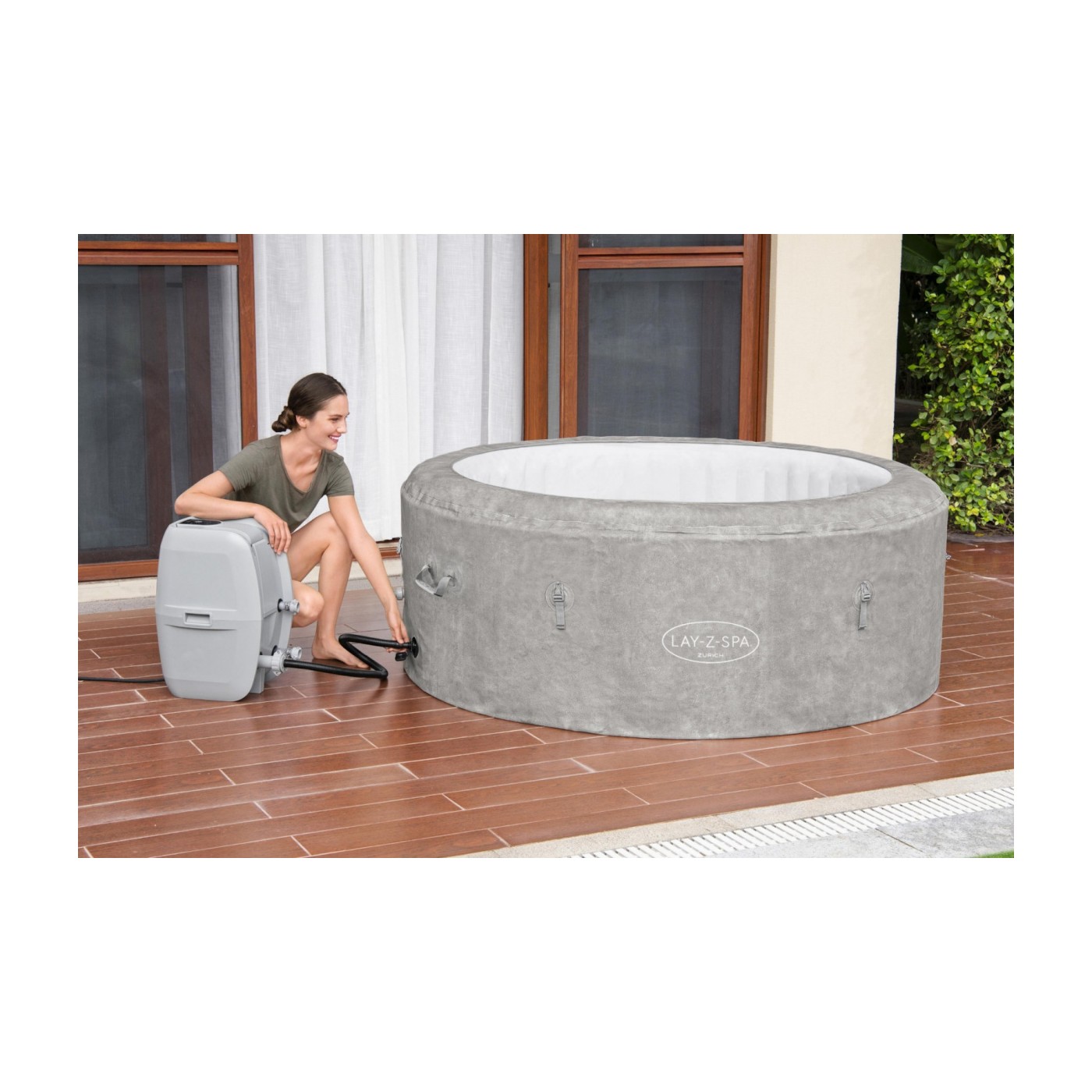 Curych Lay-Z-Spa AirJet Spa Celoroční BESTWAY 4místné + čerpadlo + EnergySense