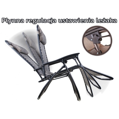 Lezak pro zahradu a pláž Chocolate Headboard Stojan Nastavení sklonu