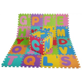 Pěnové puzzle Dětská písmena 3+ EVA pěna + velká malá písmena abeceda + podlahová rohož