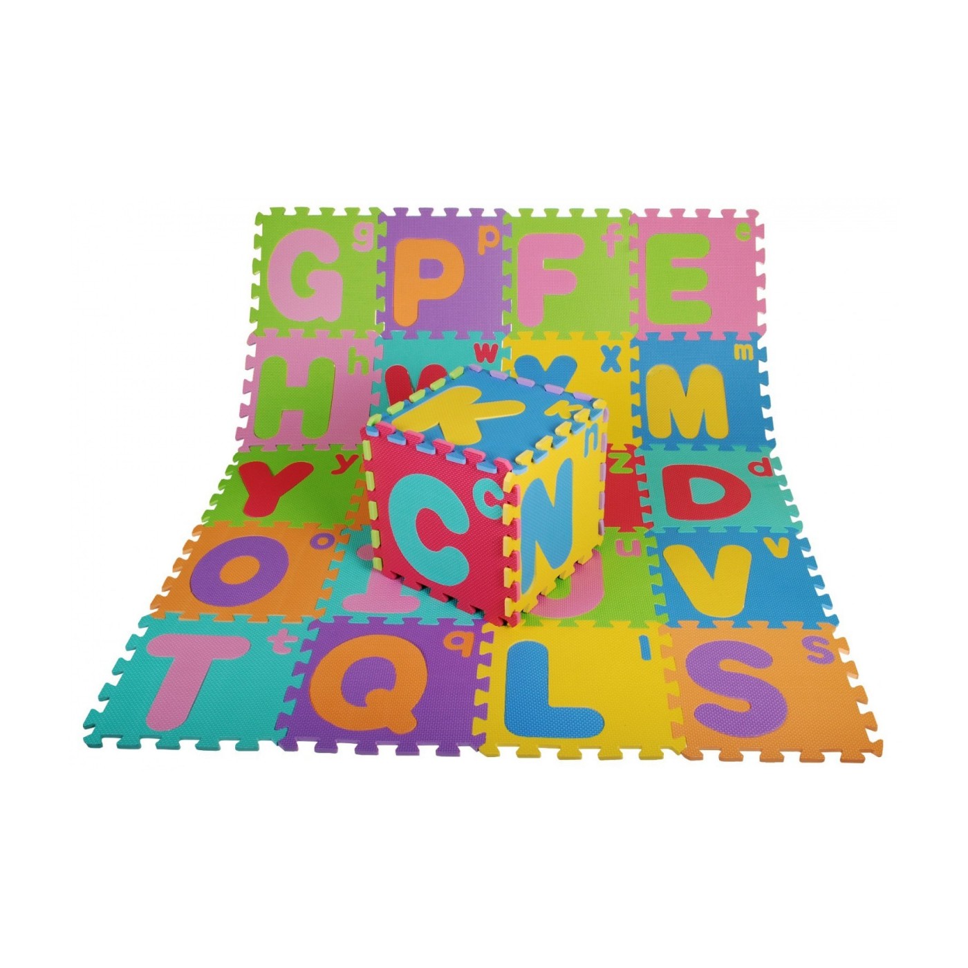 Pěnové puzzle Dětská písmena 3+ EVA pěna + velká malá písmena abeceda + podlahová rohož